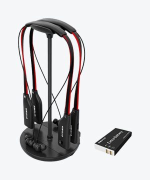 Double Casque TV sans Fil avec émetteur Support de Charge 2-en-1