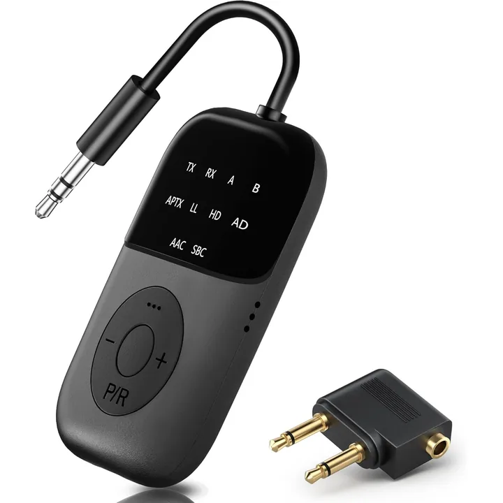 Transmetteur Bluetooth TV et Avion 5.4 Double Casque 24 h